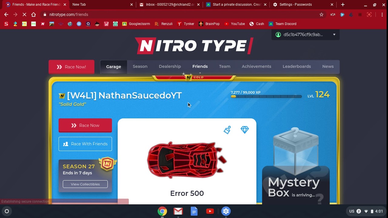nitro type hack extension